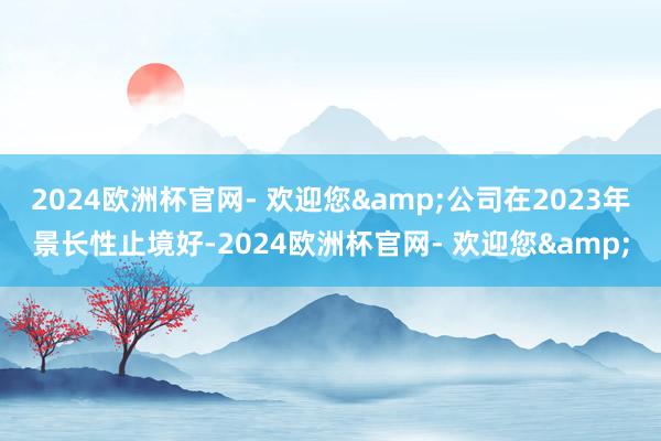 2024欧洲杯官网- 欢迎您&公司在2023年景长性